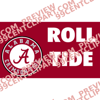 Alabama-Inspired Football Practice Design 15 | SVG, DXF & PNG