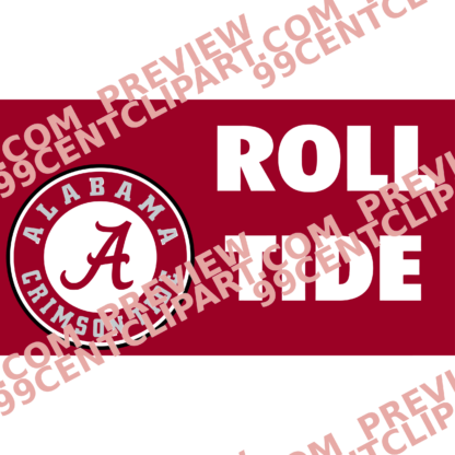 Alabama-Inspired Football Practice Design 15 | SVG, DXF & PNG