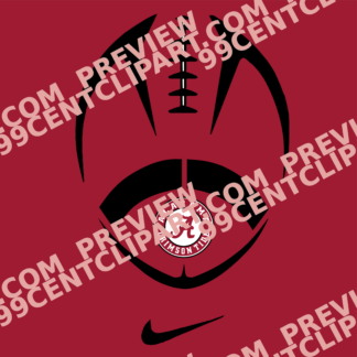 Alabama-Inspired Football Practice Design 18 | SVG, DXF & PNG