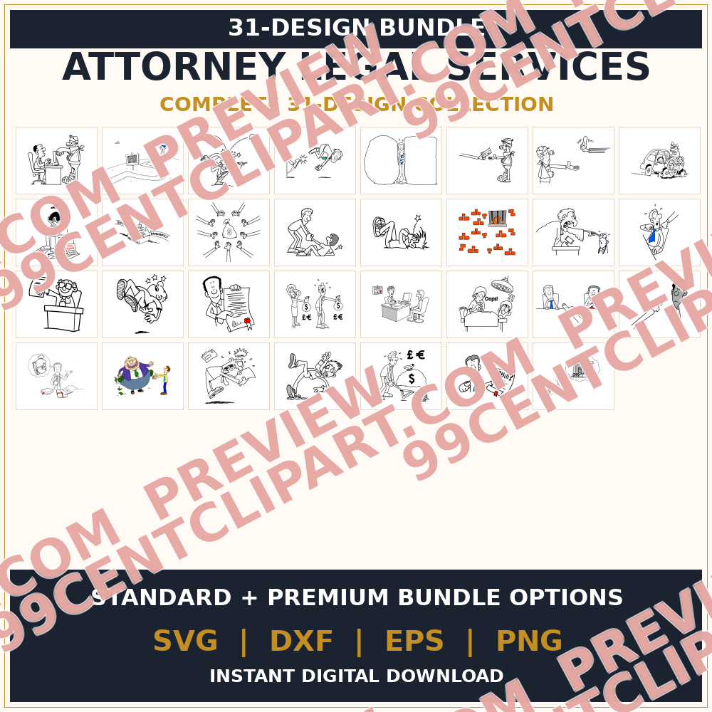 31 Attorney Legal Services Designs Bundle