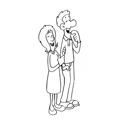 Cartoon Couple Emotions Design 09 | SVG, DXF & PNG