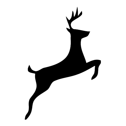Deer & Elk Silhouettes Design 02 | SVG, DXF & PNG