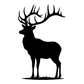 Deer & Elk Silhouettes Design 11 | SVG, DXF & PNG
