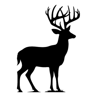 Deer & Elk Silhouettes Design 15 | SVG, DXF & PNG