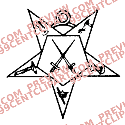 Eastern Star Practice Design 06 | SVG, DXF & PNG
