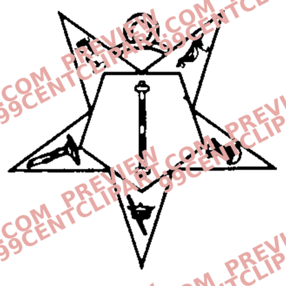 Eastern Star Practice Design 16 | SVG, DXF & PNG