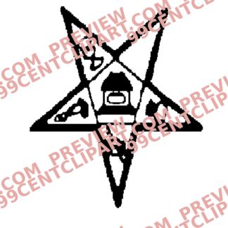 Eastern Star Practice Design 17 | SVG, DXF & PNG