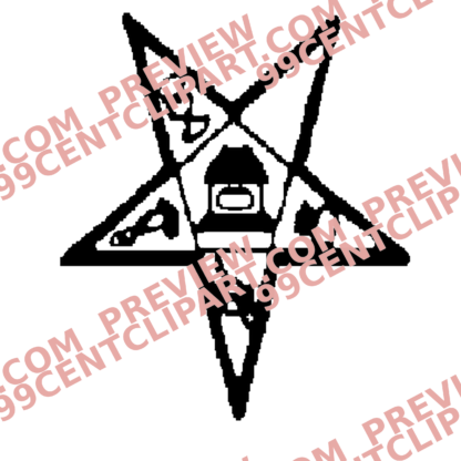 Eastern Star Practice Design 17 | SVG, DXF & PNG