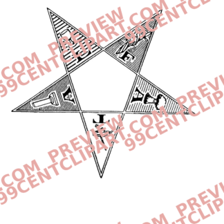 Eastern Star Practice Design 18 | SVG, DXF & PNG
