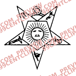 Eastern Star Practice Design 20 | SVG, DXF & PNG