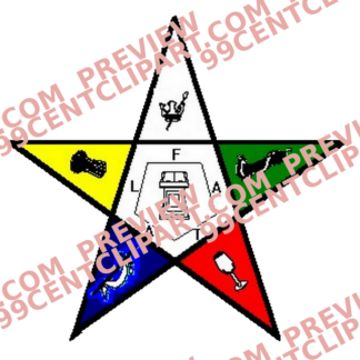 Eastern Star Practice Design 23 | SVG, DXF & PNG