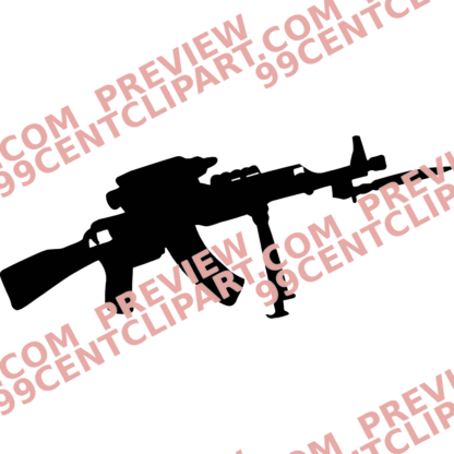 Gun Silhouettes Design 03 | SVG, DXF & PNG