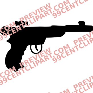 Gun Silhouettes Design 04 | SVG, DXF & PNG