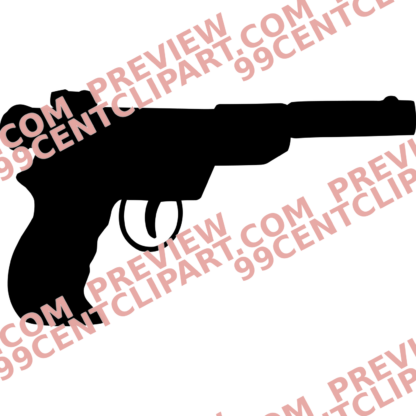 Gun Silhouettes Design 14 | SVG, DXF & PNG
