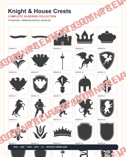 38 Knight & House Crests Designs | Standard & Premium Bundles
