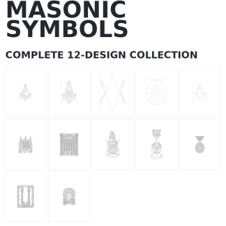 12 Masonic Symbols Collection