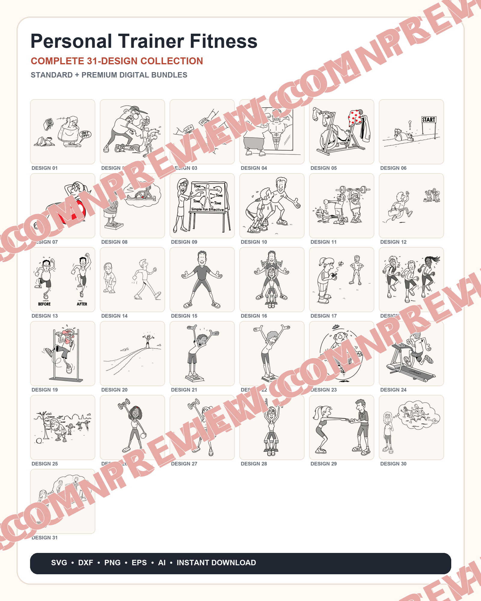 31 Personal Trainer Fitness Designs | Standard & Premium Bundles