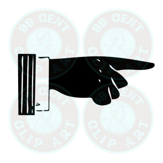 Vintage Pointing Hands Design 03 | SVG, DXF & PNG