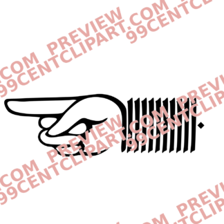 Vintage Pointing Hands Design 04 | SVG, DXF & PNG