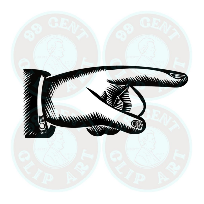 Vintage Pointing Hands Design 06 | SVG, DXF & PNG