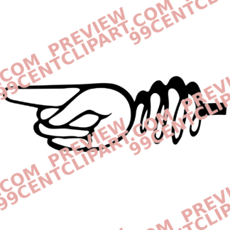 Vintage Pointing Hands Design 08 | SVG, DXF & PNG