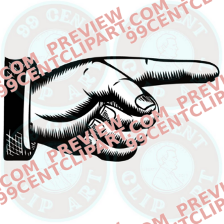 Vintage Pointing Hands Design 09 | SVG, DXF & PNG
