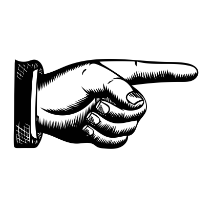 Vintage Pointing Hands Design 10 | SVG, DXF & PNG