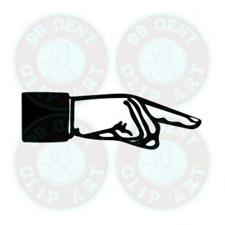 Vintage Pointing Hands Design 16 | SVG, DXF & PNG