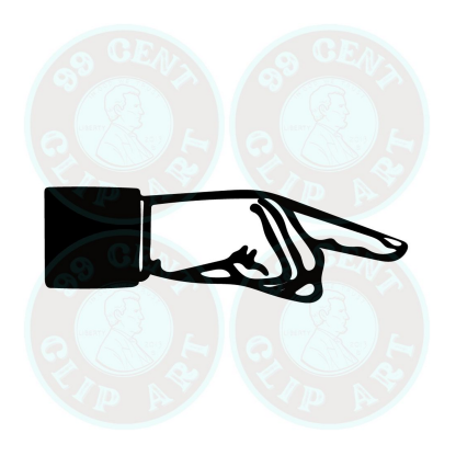 Vintage Pointing Hands Design 16 | SVG, DXF & PNG