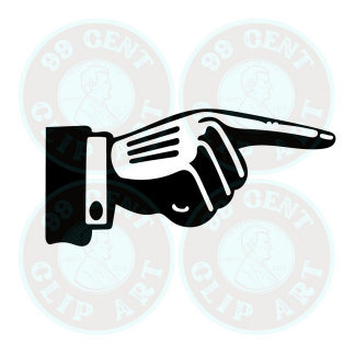 Vintage Pointing Hands Design 18 | SVG, DXF & PNG