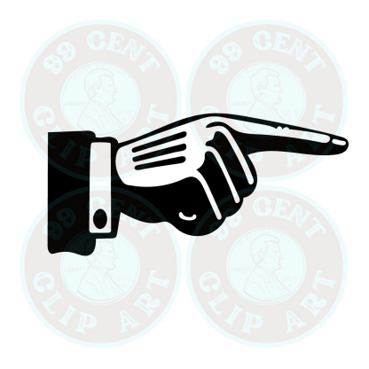 Vintage Pointing Hands Design 18 | SVG, DXF & PNG