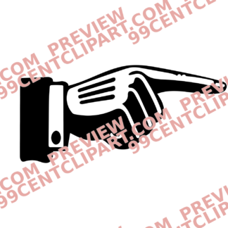 Vintage Pointing Hands Design 19 | SVG, DXF & PNG
