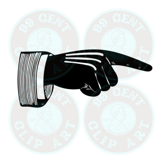 Vintage Pointing Hands Design 22 | SVG, DXF & PNG