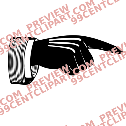 Vintage Pointing Hands Design 23 | SVG, DXF & PNG
