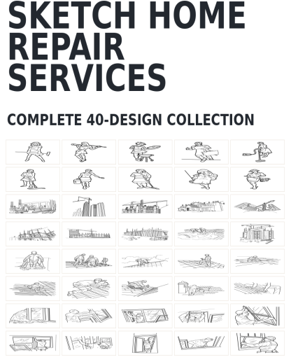 40 Sketch Home Repair Services Designs | Standard & Premium Bundles