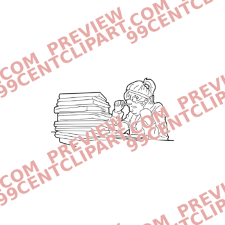 Sketch Online Learning Characters Design 10 | SVG, DXF & PNG