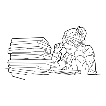Sketch Online Learning Characters Design 10 | SVG, DXF & PNG