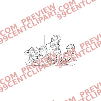 Sketch Online Learning Characters Design 17 | SVG, DXF & PNG