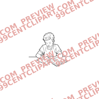 Sketch Online Learning Characters Design 18 | SVG, DXF & PNG