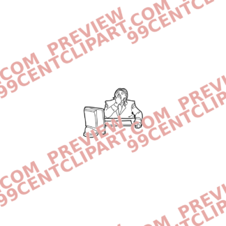 Sketch Businessmen With Technology Design 08 | SVG, DXF & PNG