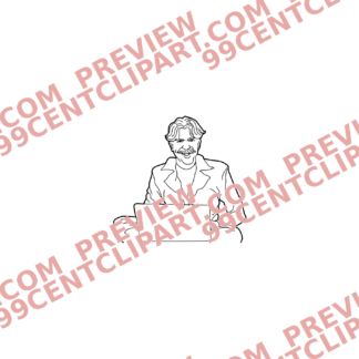 Sketch Businessmen With Technology Design 12 | SVG, DXF & PNG