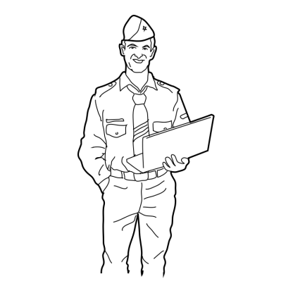 Sketch Businessmen With Technology Design 15 | SVG, DXF & PNG