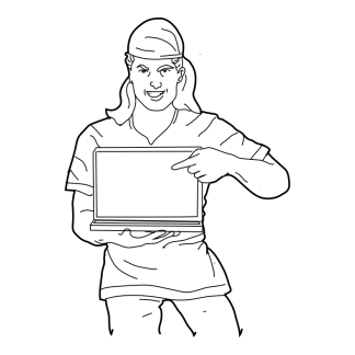 Sketch Businessmen With Technology Design 17 | SVG, DXF & PNG