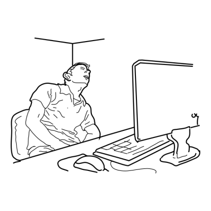 Sketch Businessmen With Technology Design 22 | SVG, DXF & PNG