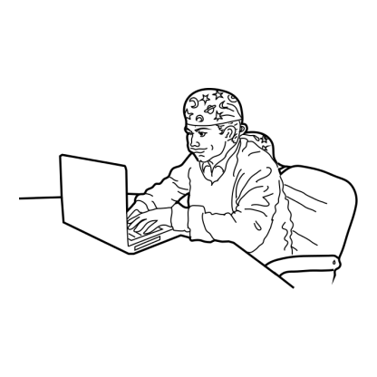 Sketch Businessmen With Technology Design 32 | SVG, DXF & PNG