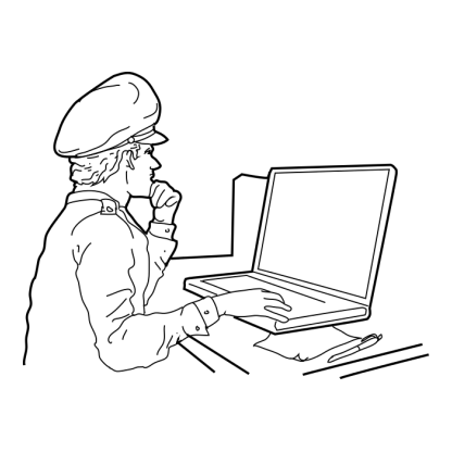 Sketch Businessmen With Technology Design 35 | SVG, DXF & PNG