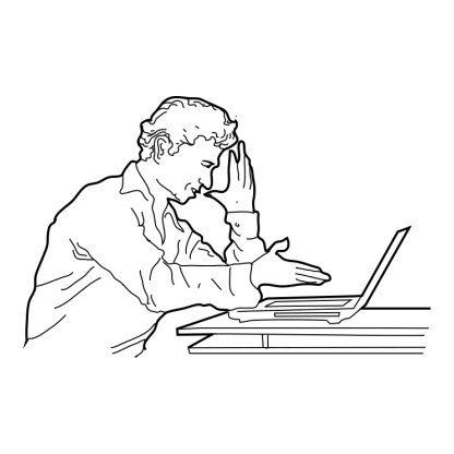 Sketch Businessmen With Technology Design 39 | SVG, DXF & PNG
