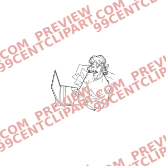 Sketch Businessmen With Technology Design 40 | SVG, DXF & PNG
