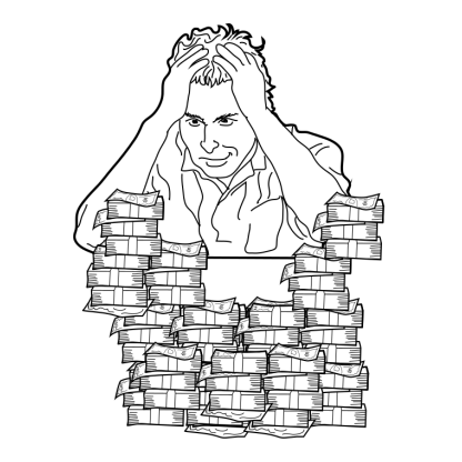 Sketch Business Money Characters Design 30 | SVG, DXF & PNG