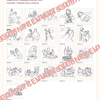 21 Sketch Salon Professionals Designs | Standard & Premium Bundles